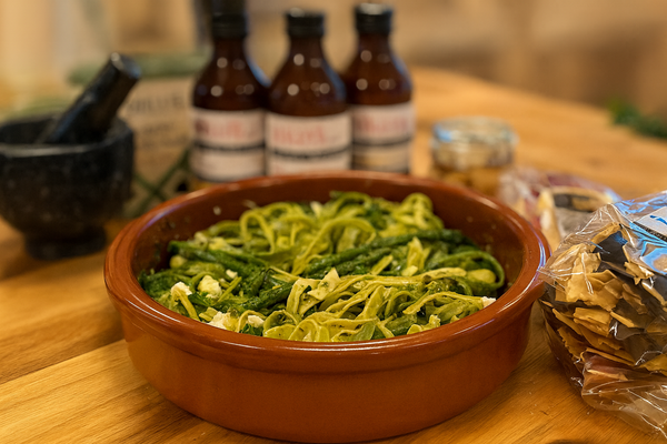 Spinach Tagliatelle With Festo