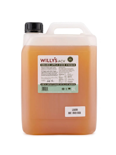 Willy's 5L Jerry Organic Apple Cider Vinegar